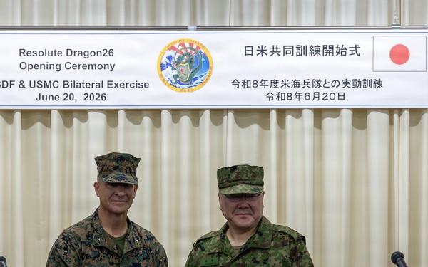 U.S. Marines and Japan Self-Defense Force conduct opening ceremony for Resolute Dragon 26