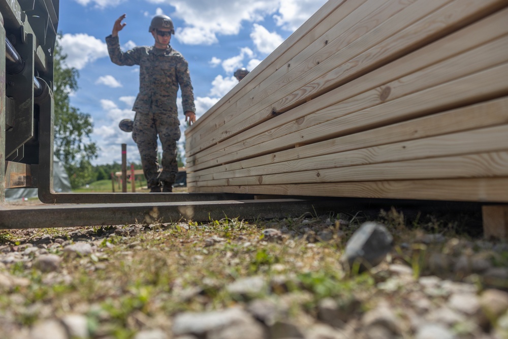 U.S. Marines and Sailors build lodging facilities in Baltic Region