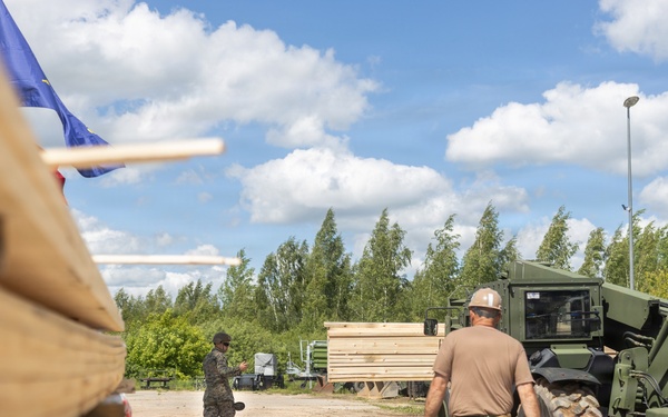 U.S. Marines and Sailors build lodging facilities in Baltic Region