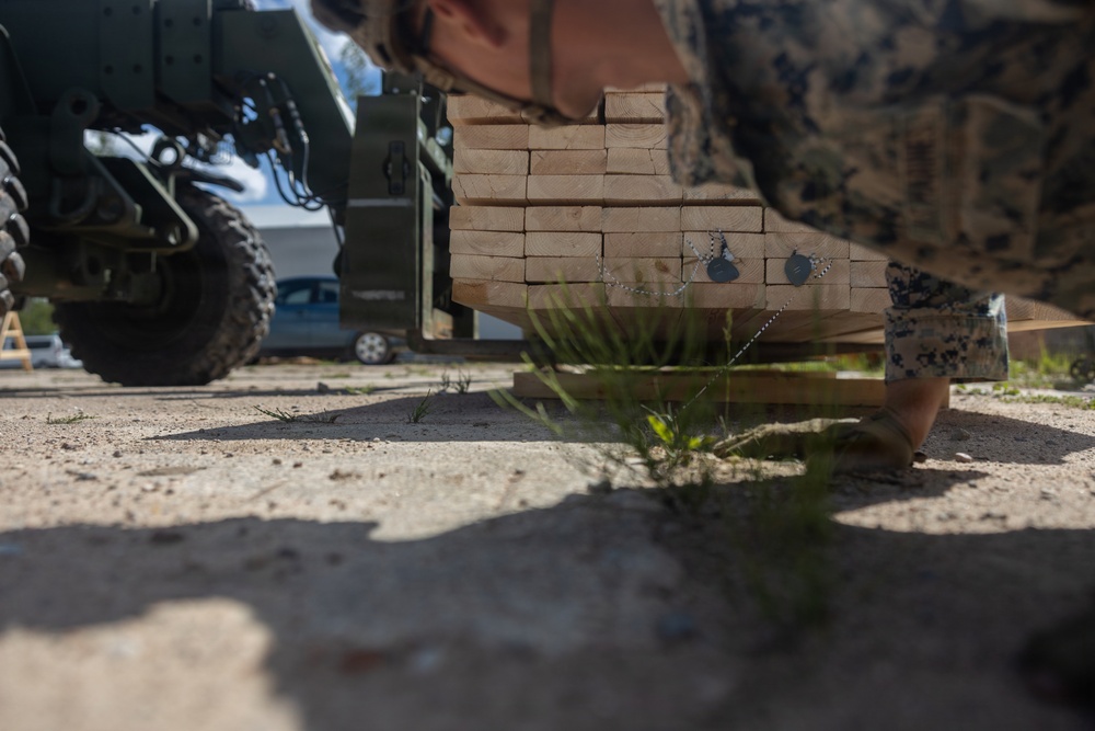 U.S. Marines and Sailors build lodging facilities in Baltic Region