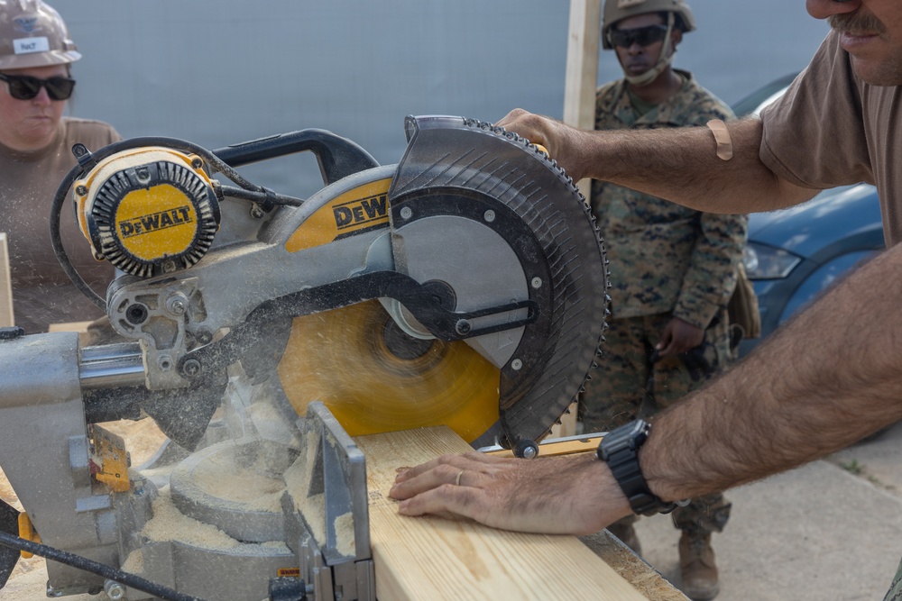 U.S. Marines and Sailors build lodging facilities in Baltic Region