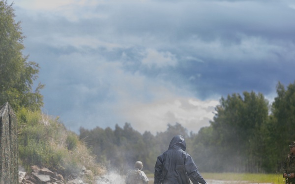 U.S. Marines conduct contaminant response training in the Baltic Region