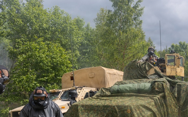 U.S. Marines conduct contaminant response training in the Baltic Region