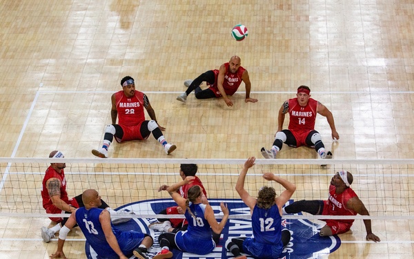 Team Marine Corps Serves a Strong Performance in Sitting Volleyball at 2026 Warrior Games