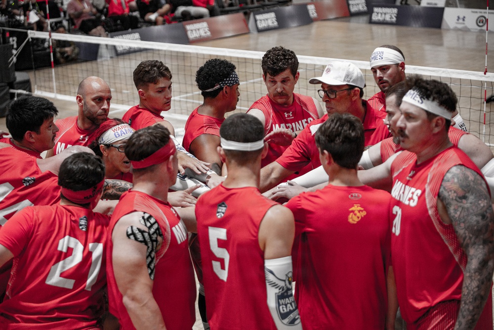 Team Marine Corps Serves a Strong Performance in Sitting Volleyball  at 2026 Warrior Games