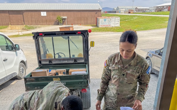 Postal Soldiers keep mail moving at Camp Bondsteel