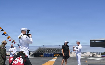 USS Carl Vinson (CVN 70) hosts NASCAR driver Ty Dillon