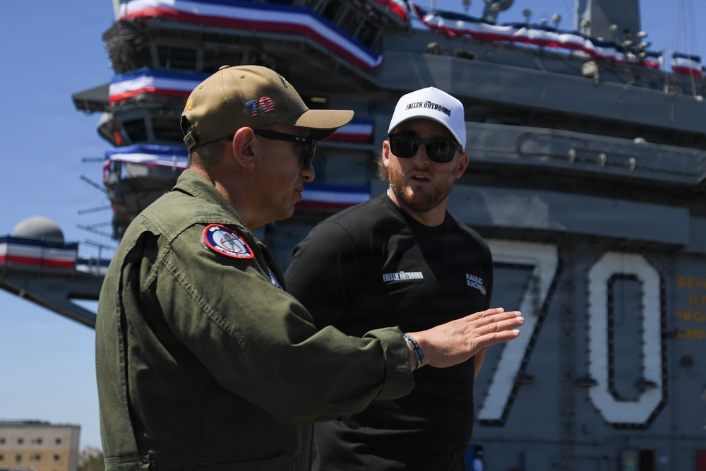USS Carl Vinson (CVN 70) hosts NASCAR driver Ty Dillon