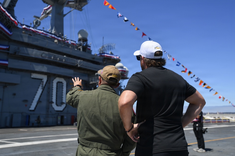 USS Carl Vinson (CVN 70) hosts NASCAR driver Ty Dillon