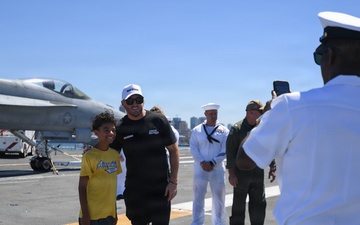 USS Carl Vinson (CVN 70) hosts NASCAR driver Ty Dillon