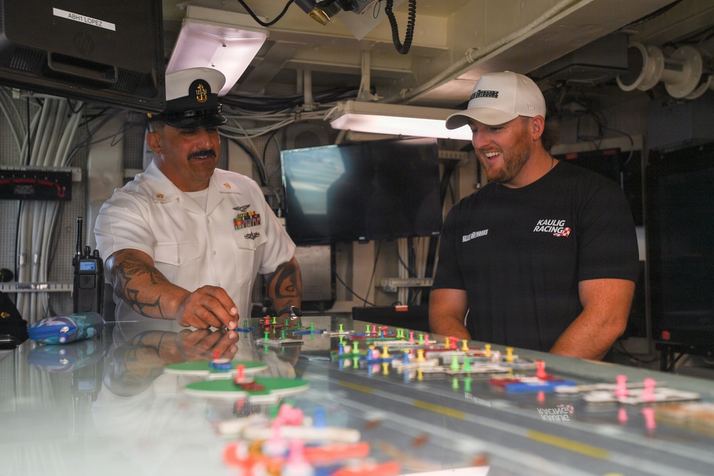 USS Carl Vinson (CVN 70) hosts NASCAR driver Ty Dillon