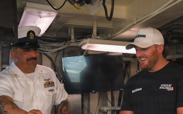 USS Carl Vinson (CVN 70) hosts NASCAR driver Ty Dillon
