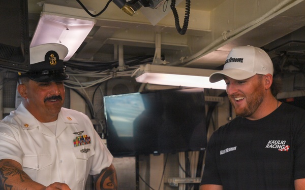 USS Carl Vinson (CVN 70) hosts NASCAR driver Ty Dillon