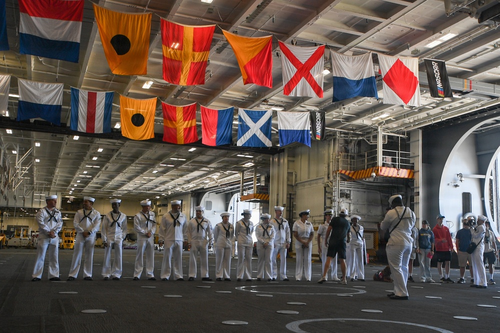 USS Carl Vinson (CVN 70) hosts NASCAR driver Ty Dillon