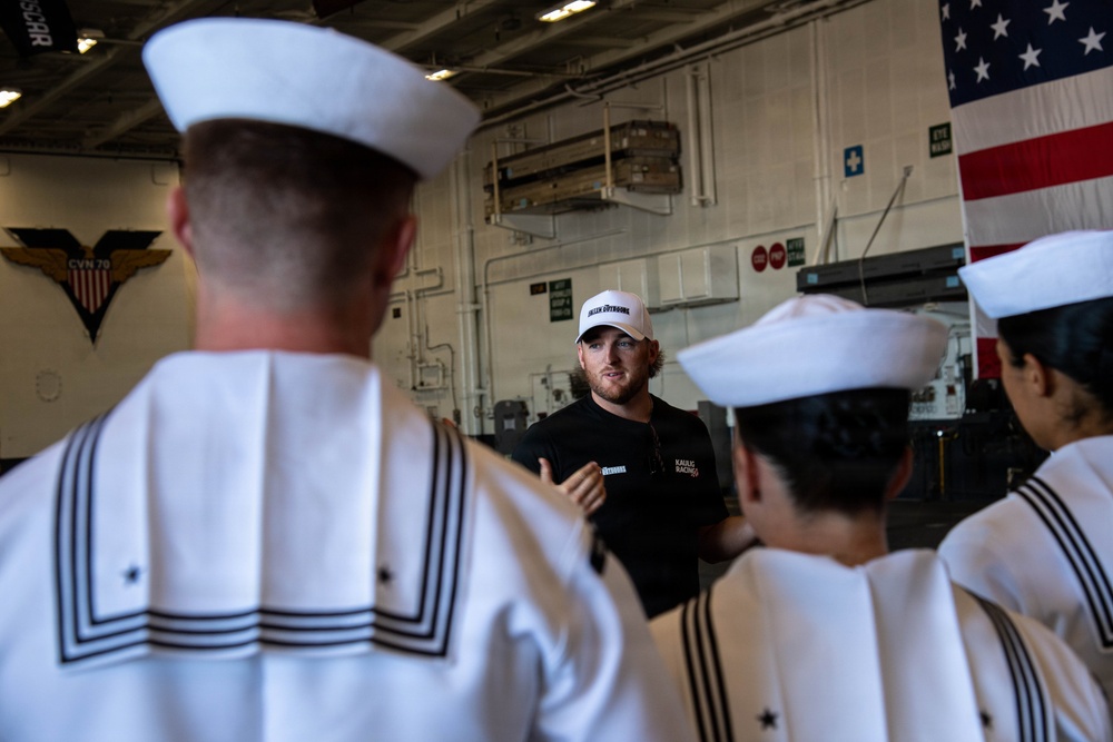 USS Carl Vinson (CVN 70) hosts NASCAR driver Ty Dillon