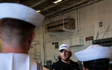 USS Carl Vinson (CVN 70) hosts NASCAR driver Ty Dillon