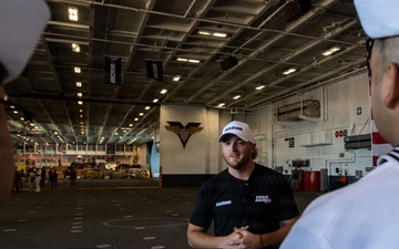 USS Carl Vinson (CVN 70) hosts NASCAR driver Ty Dillon