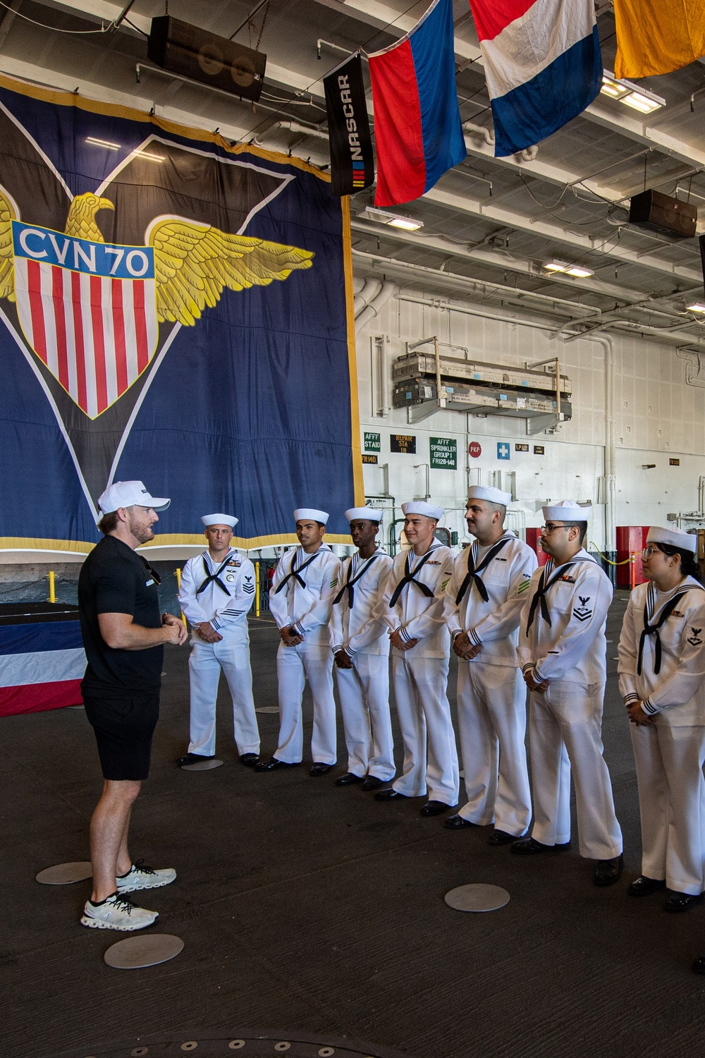 USS Carl Vinson (CVN 70) hosts NASCAR driver Ty Dillon
