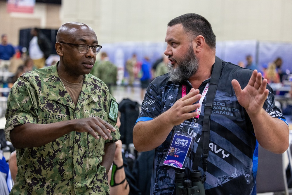 Rear Adm. Stephen D. Barnett Attends Archery Competition at the 2026 Warrior Games