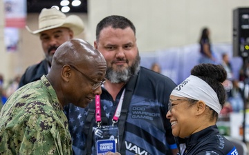 Rear Adm. Stephen D. Barnett Attends Archery Competition at the 2026 Warrior Games