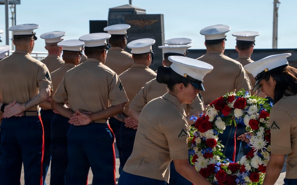 U.S. Marines Conduct Wreath-Laying Ceremony in Virginia Beach