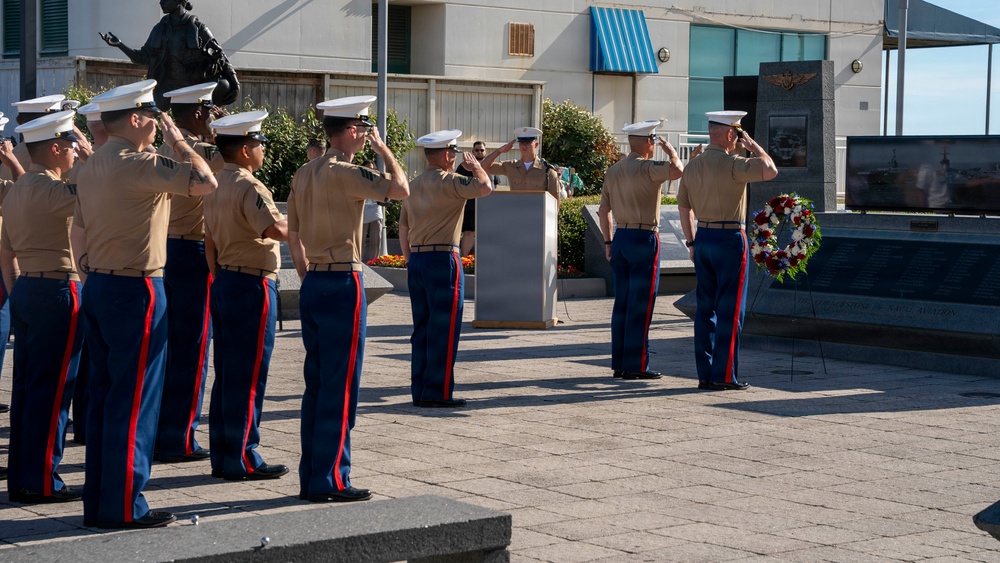 U.S. Marines Conduct Wreath-Laying Ceremony in Virginia Beach