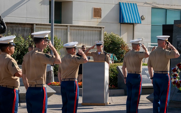 U.S. Marines Conduct Wreath-Laying Ceremony in Virginia Beach