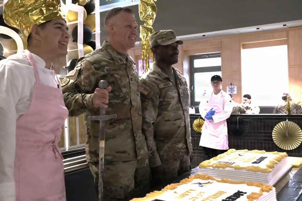 55th Quartermaster Field Feeding Company Marks Army Birthday with Cake Cutting