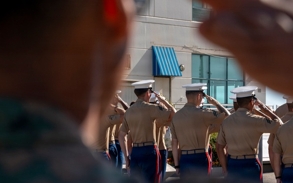 U.S. Marines Conduct Wreath-Laying Ceremony in Virginia Beach