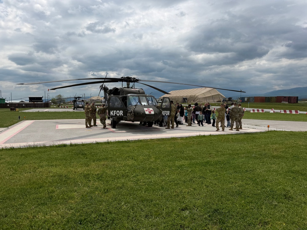 KFOR hosts Public Safety Day for Mother Cabrini Kindergarten students at Camp Bondsteel