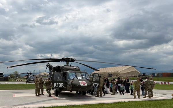 KFOR hosts Public Safety Day for Mother Cabrini Kindergarten students at Camp Bondsteel