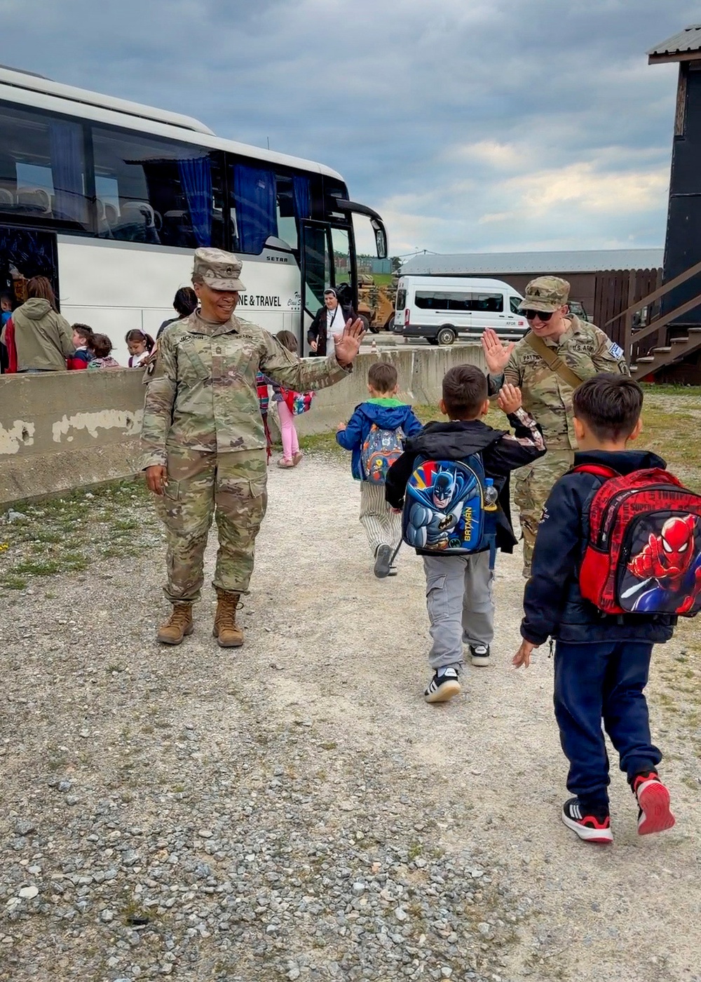 KFOR hosts Public Safety Day for Mother Cabrini Kindergarten students at Camp Bondsteel