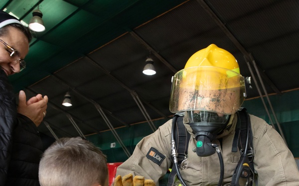 KFOR hosts Public Safety Day for Mother Cabrini Kindergarten students at Camp Bondsteel
