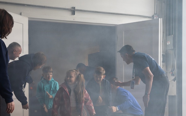 KFOR hosts Public Safety Day for Mother Cabrini Kindergarten students at Camp Bondsteel