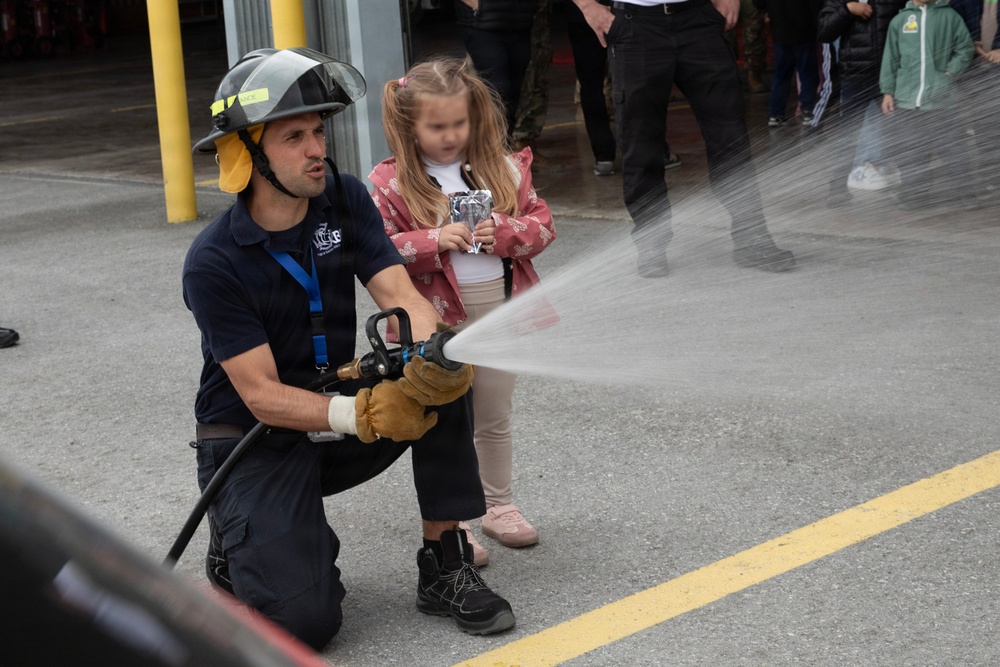 KFOR hosts Public Safety Day for Mother Cabrini Kindergarten students at Camp Bondsteel