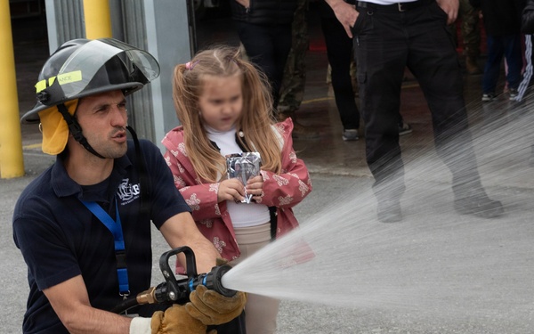 KFOR hosts Public Safety Day for Mother Cabrini Kindergarten students at Camp Bondsteel
