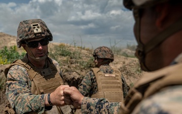 U.S. Marines conduct grenade range during Exercise Sea Breeze 26 in Romania