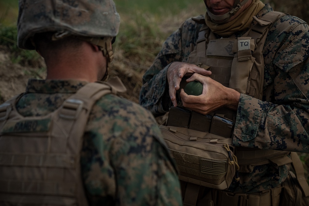 U.S. Marines conduct grenade range during Exercise Sea Breeze 26 in Romania