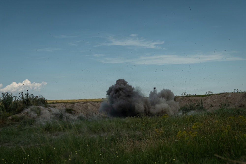U.S. Marines conduct grenade range during exercise Sea Breeze 26 in Romania