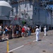 Sailors give tours aboard Wasp-class amphibious assault ship USS Iwo Jima (LHD 7)