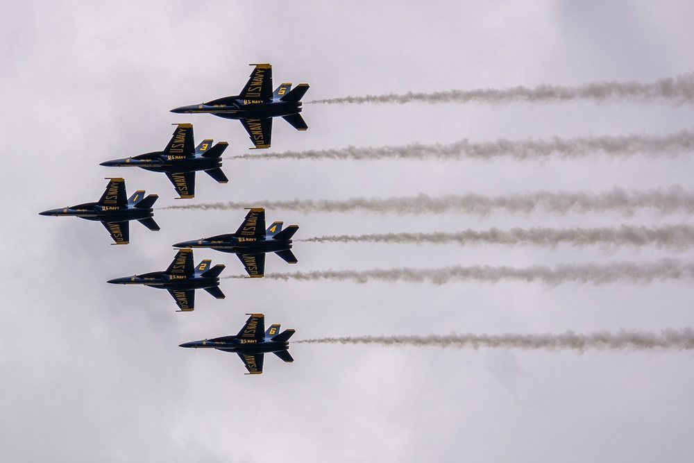 Blue Angels Flyover Sail 250 Virginia Parade of Sail