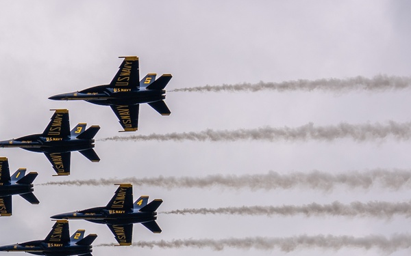 Blue Angels Flyover Sail 250 Virginia Parade of Sail