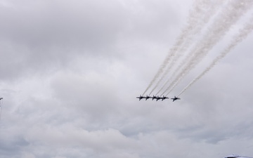 Blue Angels Flyover Sail 250 Virginia Parade of Sail