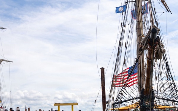 Visitors Attend the Norfolk Harborfest During Sail 250