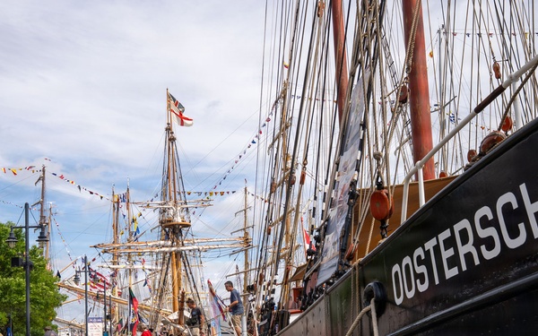 Visitors Attend the Norfolk Harborfest During Sail 250