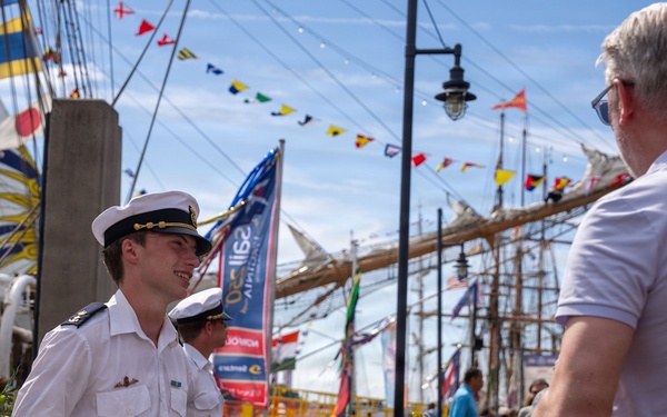 Visitors Attend the Norfolk Harborfest During Sail 250