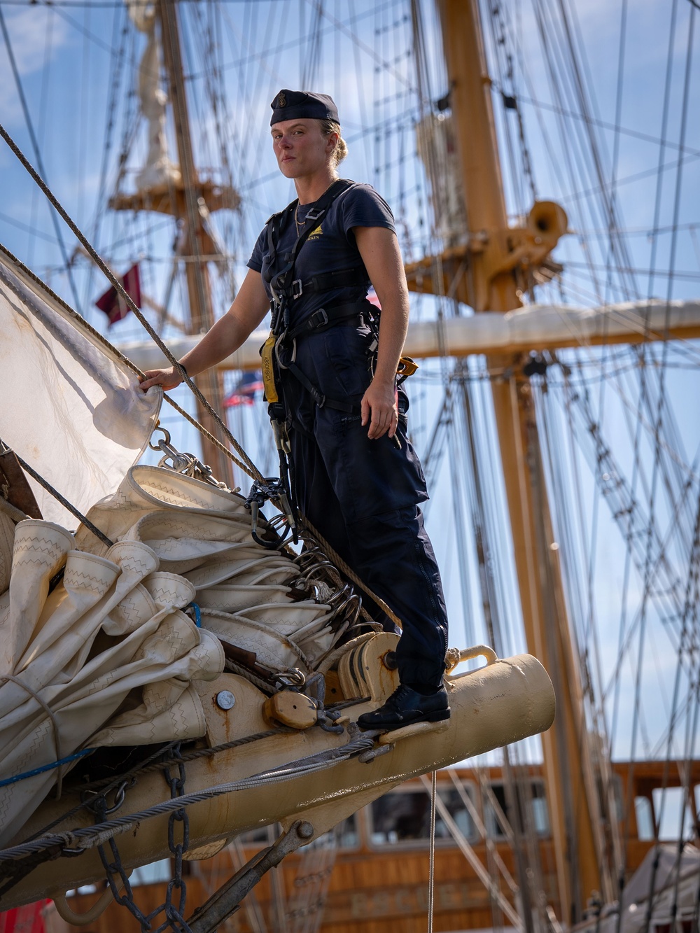 Visitors Attend the Norfolk Harborfest During Sail 250