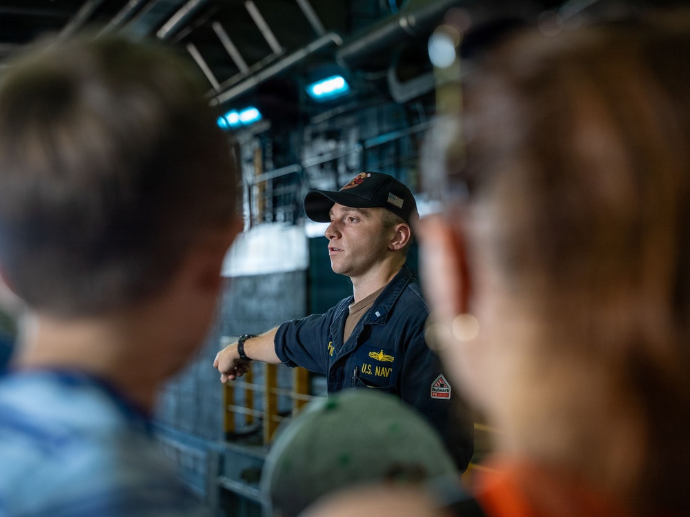 USS San Antonio (LPD 17) conducts ship tours at Naval Station Norfolk
