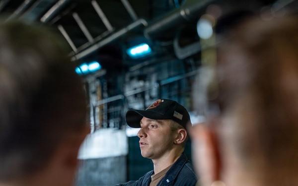 USS San Antonio (LPD 17) conducts ship tours at Naval Station Norfolk