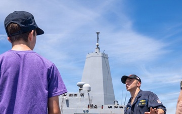 USS San Antonio (LPD 17) conducts ship tours at Naval Station Norfolk
